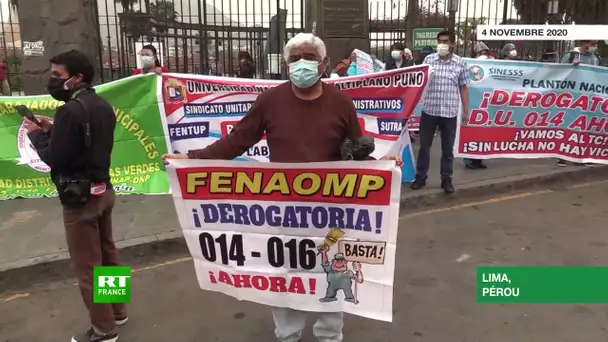 Pérou : la police disperse des travailleurs hospitaliers au canon à eau