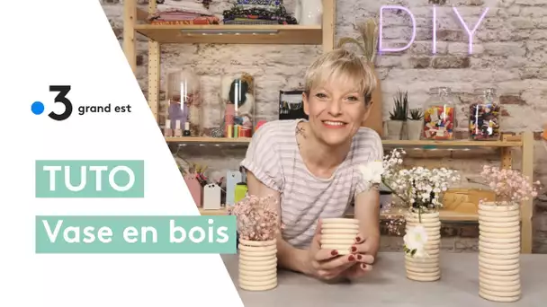 Tuto vase en bois : créer un pot design avec un empilement d'anneaux