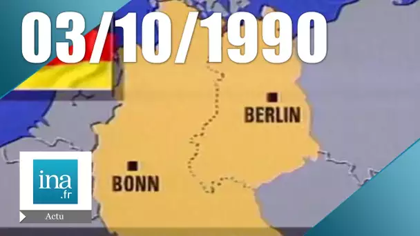 19/20 FR3 du 03 octobre 1990 - L'Allemagne est réunifiée | Archive INA
