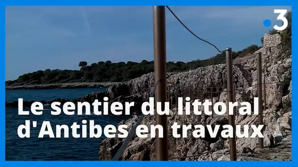 A Antibes : le sentier du littoral fermé au public pour travaux