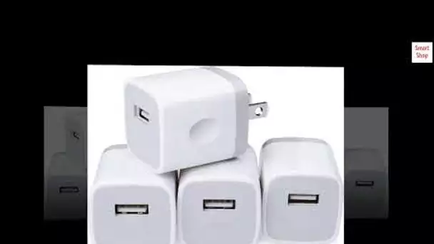 Charging Cube for iPhone, Charger Block, Power Bricks, NonoUV 4Pack Single Port USB Plug in Wall