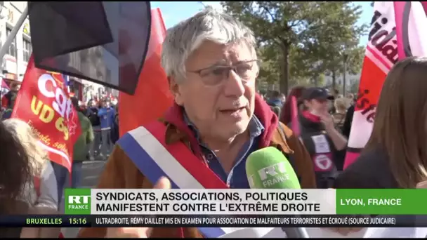 Lyon : syndicats, associations et politiques manifestent contre l’extrême droite