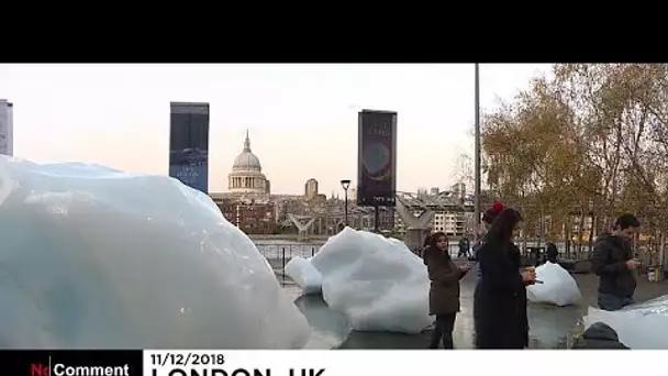 Londres : 'Ice Watch', l&#039;éphémère installation écologique d&#039;Olafur Eliasson
