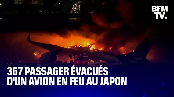 Japon: les 367 passagers de l'avion en feu à Tokyo ont été évacués et sont sains et saufs