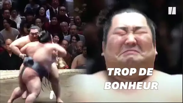Après sa victoire surprise, les larmes de ce champion de sumo ont ému les fans