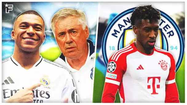 Le PARI FOU d'Ancelotti avec Kylian Mbappé, Man City FONCE sur Kingsley Coman | Revue de presse