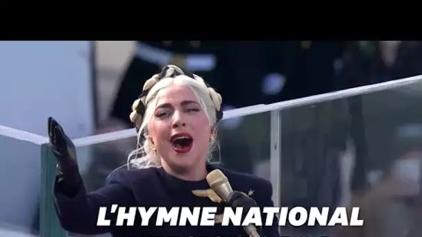 Lady Gaga chante l'hymne américain à l'investiture de Joe Biden