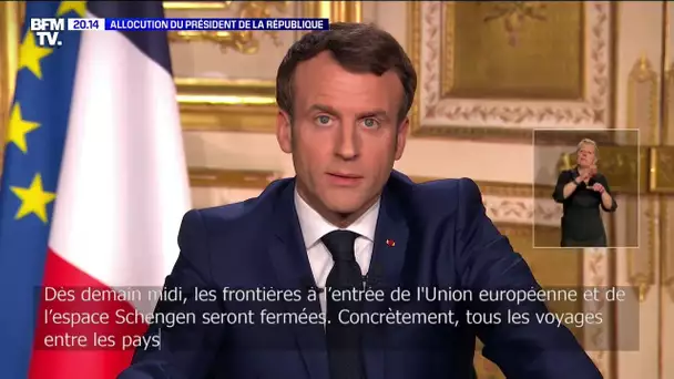 Emmanuel Macron : "Les frontières à l’entrée de l’Union européenne et de l’espace Schengen fermées"