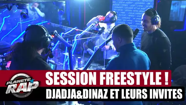 Djadja & Dinaz - Session freestyle avec RK, BD & Dida, Saw, Le'Air, Blacky & Hefy ! #PlanèteRap