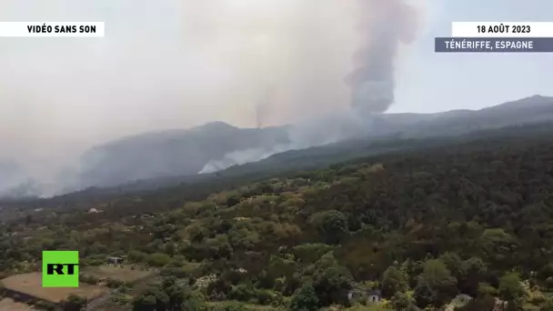 🇪🇸 Espagne : la fumée des incendies de Tenerife se propage dans la vallée d'Orotava