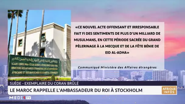 Le Maroc rappelle l´ambassadeur du Roi à Stockholm