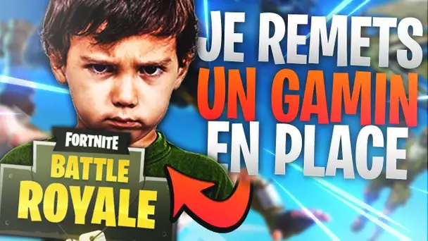 JE REMET EN PLACE UN GOSSE SUR FORTNITE BATTLE ROYAL