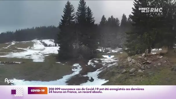 La neige fond dans certaines stations de ski des Vosges et du Jura