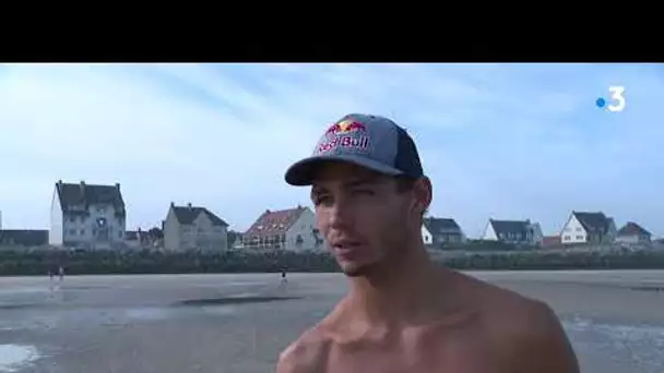 Arthur Arutkin, 23 ans, champion du monde de Stand Up Paddle 2018 chez lui, à Wissant.