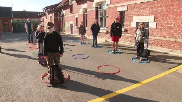 La rentrée des classes à Beaurains après le confinement