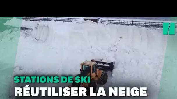 Pour ouvrir cette station de ski réutilise la neige de l'an dernier