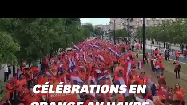 Coupe du monde féminine: les supporters néerlandais ont enflammé les rues du Havre