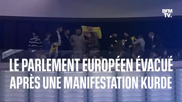 Le Parlement européen évacué après une manifestation de militants kurdes