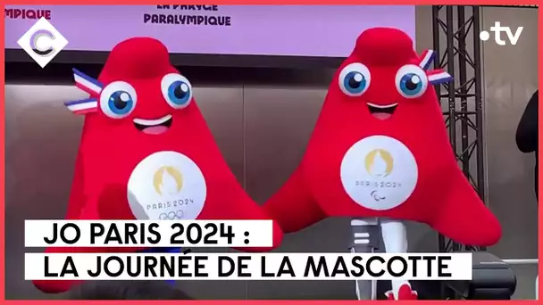 JO Paris 2024 : la journée de la mascotte - Infos Express - C à vous - 14/11/2022