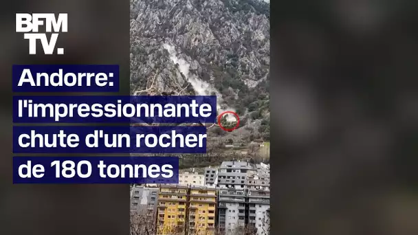 Andorre: l'impressionnante chute d'un rocher de 180 tonnes qui s'arrête au pied des habitations