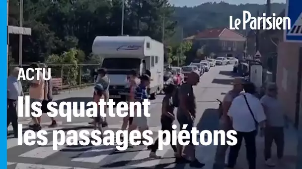 Espagne : ils traversent un passage piéton en continu pour bloquer les touristes