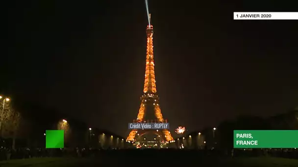 Tour Eiffel illuminée et feu d’artifice : Paris entre dans la nouvelle année