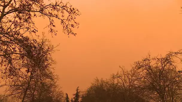 Insolite : le ciel de Dijon sous une couleur orange