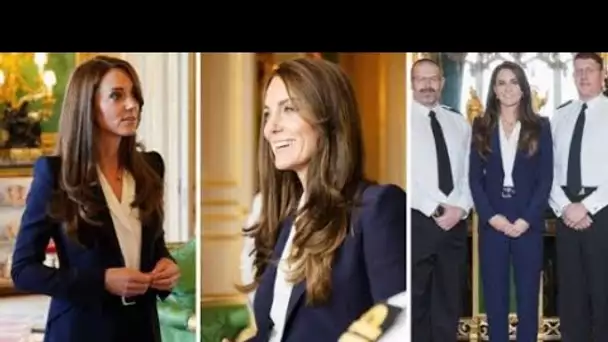 La princesse Kate montre une nouvelle coiffure « époustouflante » et un costume bleu marine chic