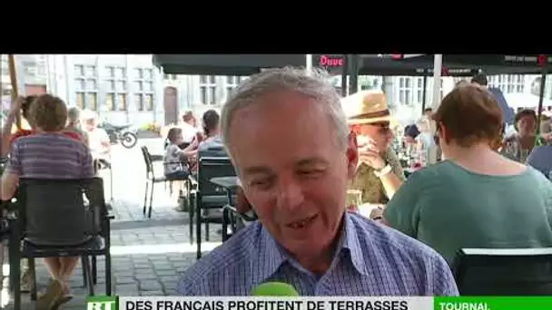 Des Français profitent de terrasses belges sans pass sanitaire