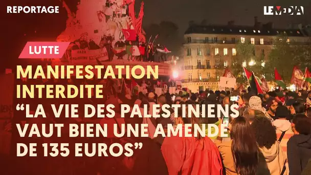 MANIFESTATION INTERDITE : "LA VIE DES PALESTINIENS VAUT BIEN UNE AMENDE DE 135 EUROS"