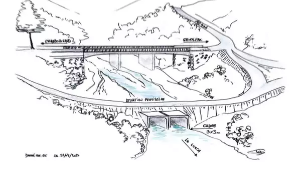 Gard : la destruction totale du pont effondré a débuté, un pont provisoire va être construit