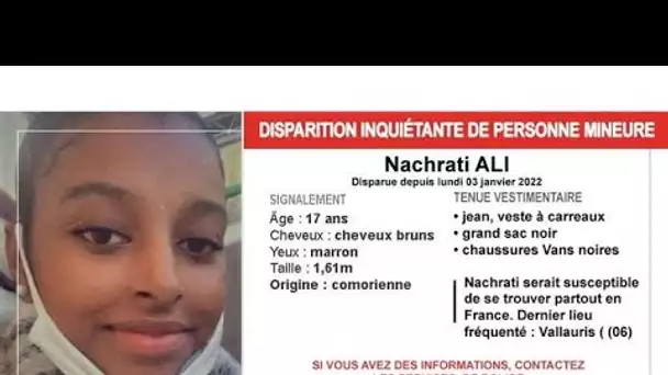 Nice : Nachrati, lycéenne de 17 ans, n'a pas donné signe de vie depuis le 3 janvier