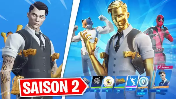 FORTNITE SAISON 2 ! NOUVEAUX DEFIS, NOUVEAU SKIN + PARAPLUIE TOP 1 EN OR ! (CONCOURS BATTLE PASS)