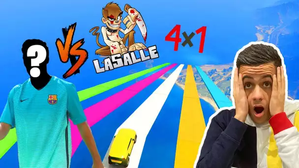 LASALLE AFFRONTE UN JOUEUR DE FOOT DU BARCA SUR GTA 5 ! (il perd?)