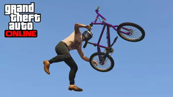 GTA 5 - BMX CRAZY STUNTS !? Wallglitch, parking entry etc