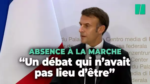 Macron défend son absence à la marche contre l’antisémitisme