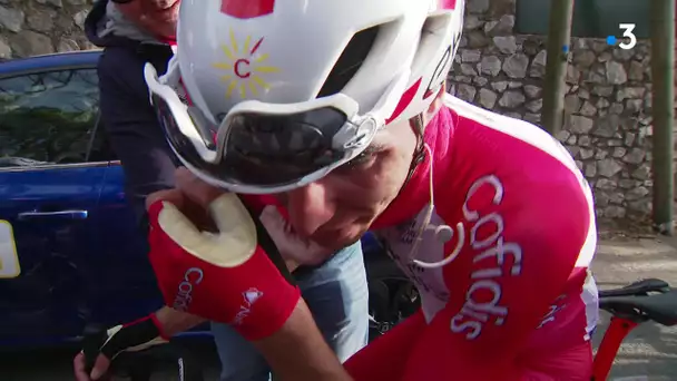 Le cycliste Anthony Perez, en larmes, dédie sa victoire d'étape à sa mère disparue