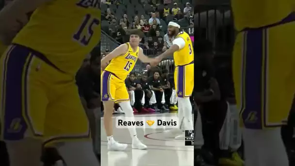 Anthony Davis block ➡️ Austin Reaves 3 on the NBA App! 👏 | #Shorts