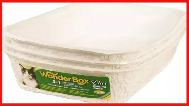 Kitty's Wonderbox Disposable Litter Box, 2-in-1 Functionality, Disposable Cat Litter Box and Liner