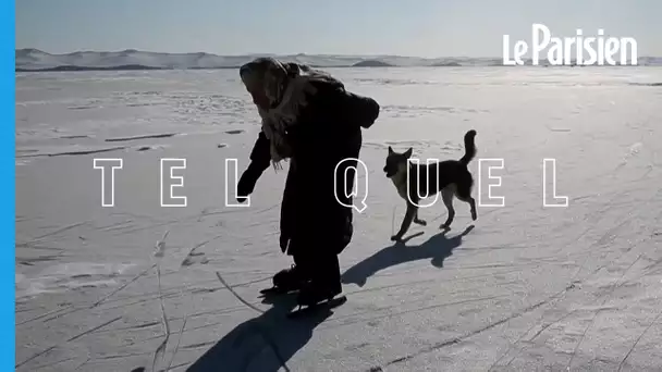 Russie : à 79 ans, elle patine encore sur le lac Baikal