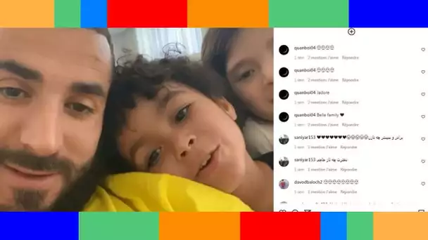 Karim Benzema partage un rarissime cliché avec ses deux enfants
