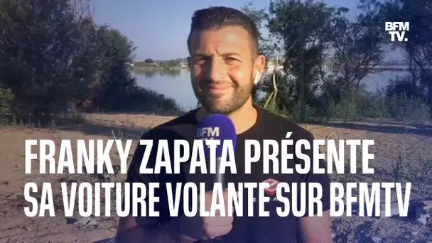 Franky Zapata présente sa voiture volante sur BFMTV