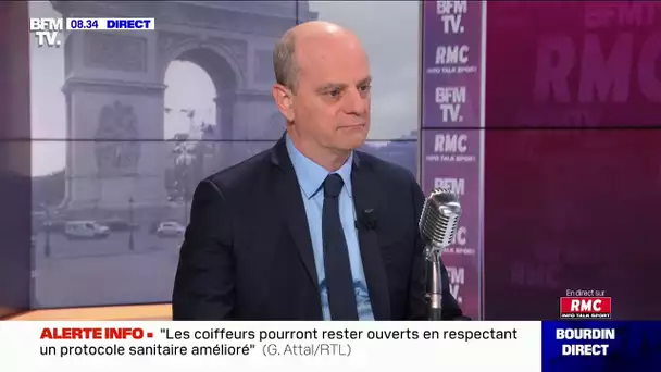Jean-Michel Blanquer face à Jean-Jacques Bourdin sur RMC et BFMTV