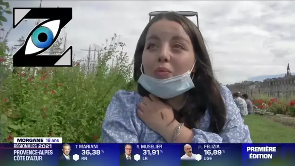 [Zap Télé] Morgane, 18 ans : "Je ne suis pas allée voter, mais je pense le faire demain" (22/06/21)