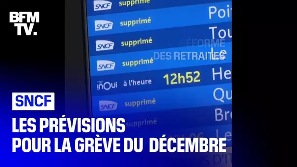 Grève du 5 décembre : les prévisions de trafic de la SNCF