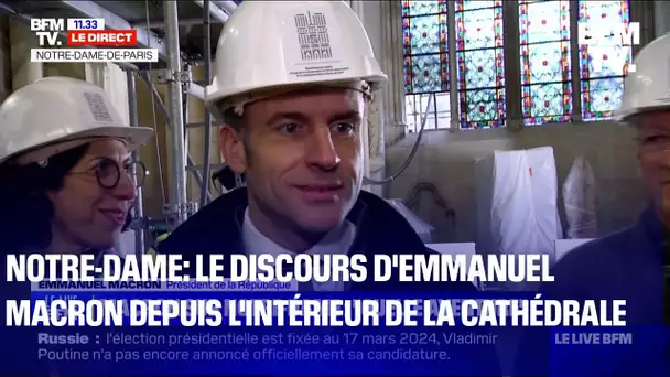 Notre-Dame: Emmanuel Macron visite le chantier un an avant sa réouverture