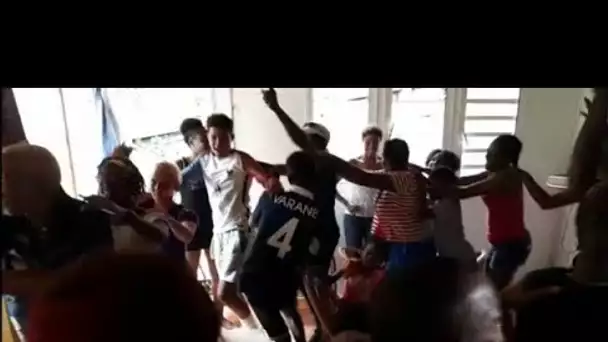 La joie de la famille Varane après la victoire des Bleus en Coupe du monde - Foot - CM 2018