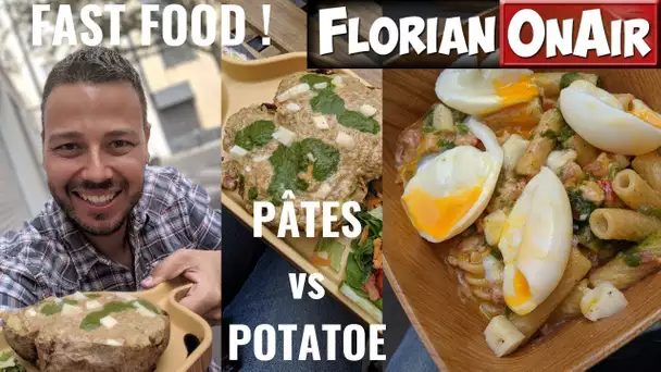 FAST FOOD de PATES + POTATOES! Il est DÉÇU par ma REACTION - VLOG #843