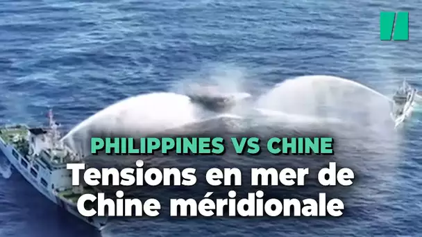 Les gardes-côtes chinois endommagent un navire philippin au canon à eau en mer de Chine méridionale