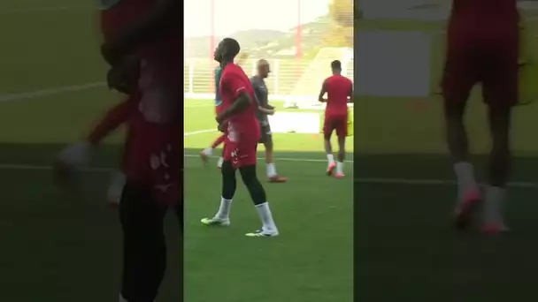 🔴⚪️ Premier entraînement collectif pour Paul Pogba depuis son arrivée à l'AS Monaco ! #Shorts